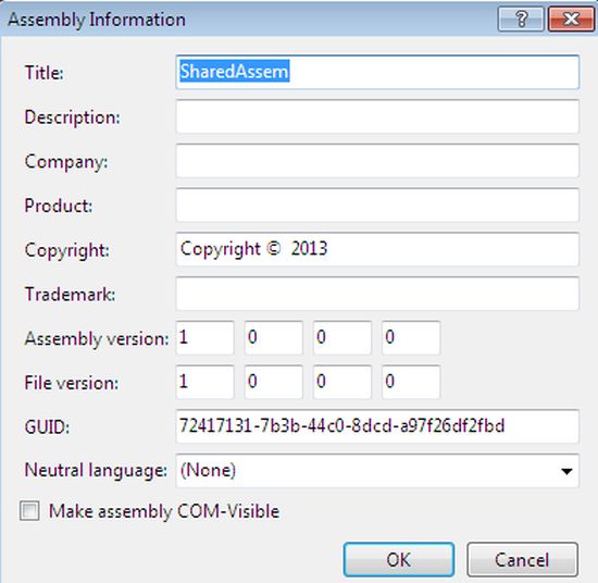 assembly information
